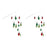 Melrose Hanging Holiday Light Spray, Set of 2, Silver/Red/Green