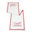 Melrose Merry Christmas Embroidered Table Runner 59"L, White/Red - 87465DS