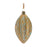 Melrose Distressed Ribbed Glass Ornament, Set of 12, Blue/Brown