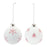 Melrose Frosted Snowflake/Tree Ball Ornament, Set of 12, White/Red