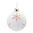 Melrose Frosted Snowflake/Tree Ball Ornament, Set of 12, White/Red