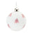 Melrose Frosted Snowflake/Tree Ball Ornament, Set of 12, White/Red