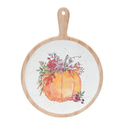 Melrose Watercolor Pumpkin, Cutting Board, Set/2, Orange/Brown/White - 87485DS