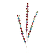Melrose International Metal Jingle Bell Spray, Set of 2, Green/Red - 87499DS