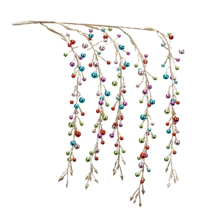 Melrose International Hanging Bead Spray, Set of 2, Gold/Pink - 87500DS