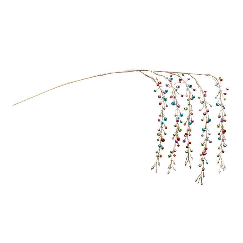 Melrose International Hanging Bead Spray, Set of 2, Gold/Pink