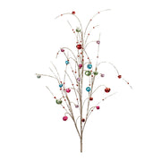 Melrose International Jingle Bell Spray, Set of 2, Gold/Red - 87501DS