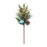 Melrose Pine Spray w/Ornament, Set of 2, White/Brown/Green