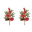 Melrose International Pine Spray/Berry/Ornament, Set of 2, Red/Green