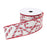 Melrose International Wired Candy Cane Ribbon, Set of 2, White/Red