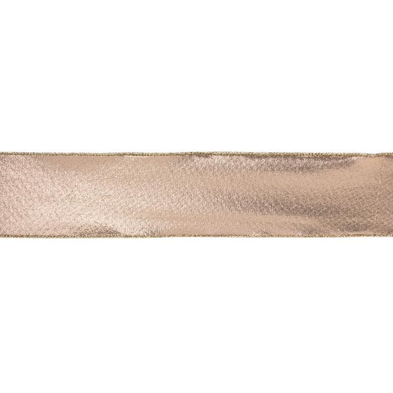 Melrose International Wired Polyester Ribbon 2.5"x10 yds, Gold - 87518DS