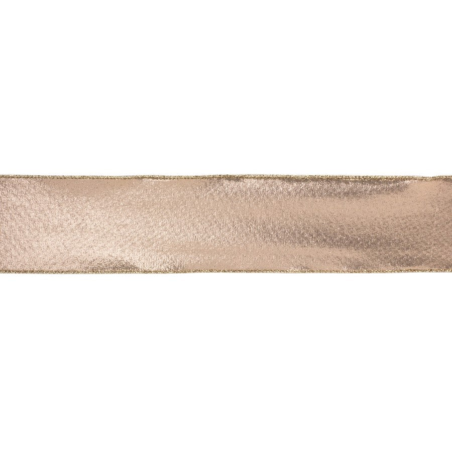 Melrose International Wired Polyester Ribbon 2.5"x10 yds, Gold - 87518DS
