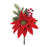 Melrose International Poinsettia Flower Pick, Set of 2, Green/Red - 87522DS