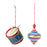 Melrose Toy Drum/Top Spinner Ornament, Set of 12, Red/Blue/Gold