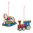 Melrose Rocking Horse/Toy TRain, Ornament, Set of 12, Blue/Gold