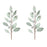 Melrose International Glittered Pod Leaf Spray, Set of 2, Green