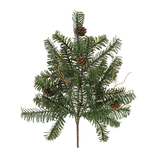 Melrose International Pine Spray/Pinecones, Set of 6, Green/Brown - 87561DS