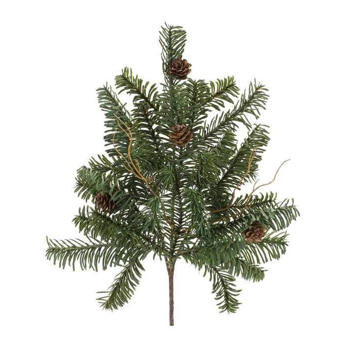 Melrose International Pine Spray/Pinecones, Set of 6, Green/Brown - 87561DS