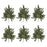 Melrose International Pine Spray/Pinecones, Set of 6, Green/Brown