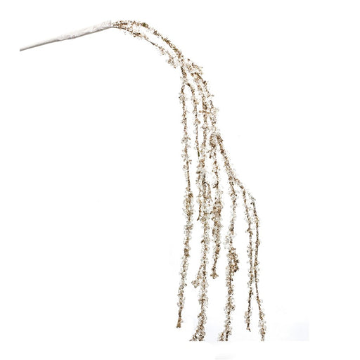 Melrose International Silver Glitter Branch, Set of 2, White/Silver - 87564DS