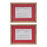 Melrose Christmas Cookie Recipe Card Wall Decor, Set of 4, Red/White - 87567DS