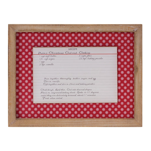 Melrose Christmas Cookie Recipe Card Wall Decor, Set of 4, Red/White