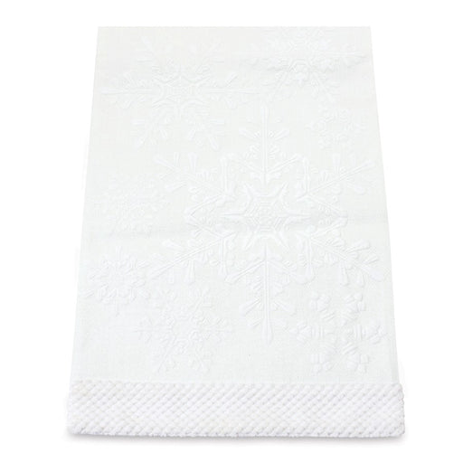 Melrose International Snowflake Table Runner 72"L, White