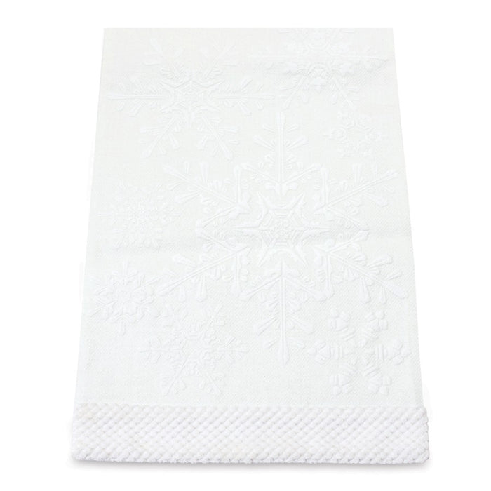Melrose International Snowflake Table Runner 72"L, White
