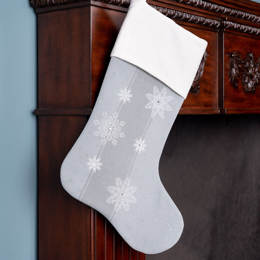 Melrose International Snowflake Stocking, Set of 3, Blue/White