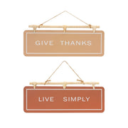 Melrose Hanging Fall Sentiment Sign, Set of 2, Orange/Brown - 87601DS