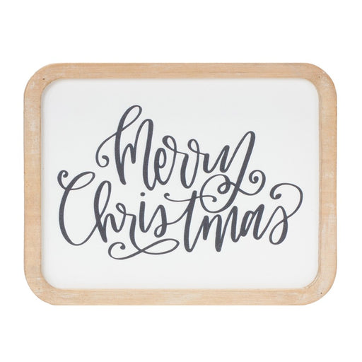 Melrose International Holiday Sentiment Plaque, Set of 12, Black/White
