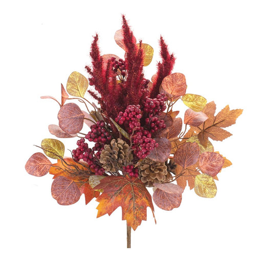 Melrose International Mixed Fall Foliage Bush, Set of 2, Red/Brown - 87610DS