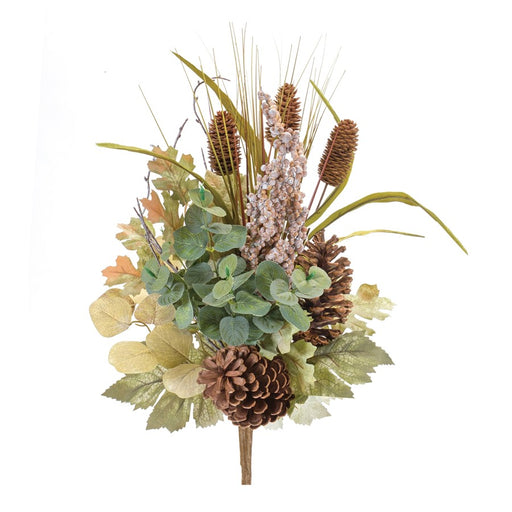 Melrose International Mixed Fall Foliage Bush, Set of 2, Green/Brown - 87611DS