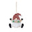 Melrose International Wood Gnome Ornament, Set of 12, Red/White
