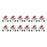Melrose International Wood Gnome Ornament, Set of 12, Red/White