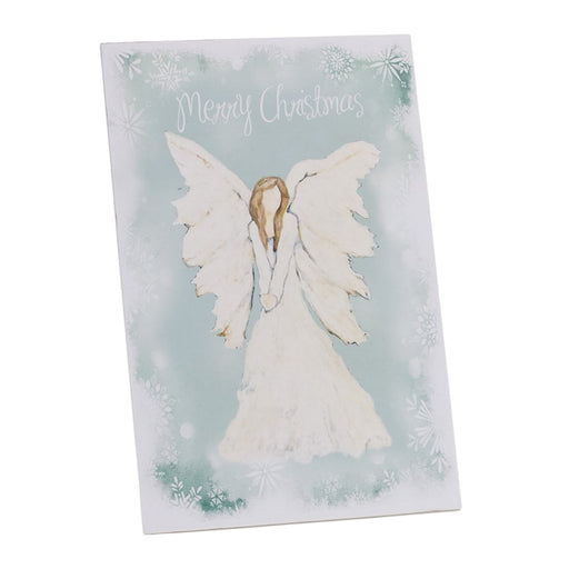 Melrose Wood Holiday Angel Sentiment Sign, Set of 2, Blue/White