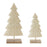 Melrose International Woven Wicker Design Pine Tree, Set of 2, Cream - 87635DS