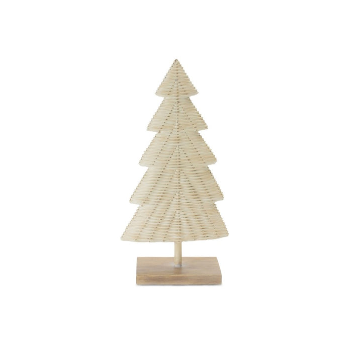 Melrose International Woven Wicker Design Pine Tree, Set of 2, Cream