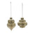 Melrose International Champagne Finial Ornament, Set of 6, Champagne