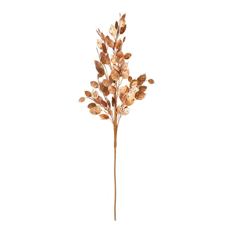 Melrose International Metallic Silver Dollar Bush, Set of 6, CoppeRed