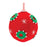 Melrose Whimsical Fabric Ball Ornament, Set of 12, White/Red
