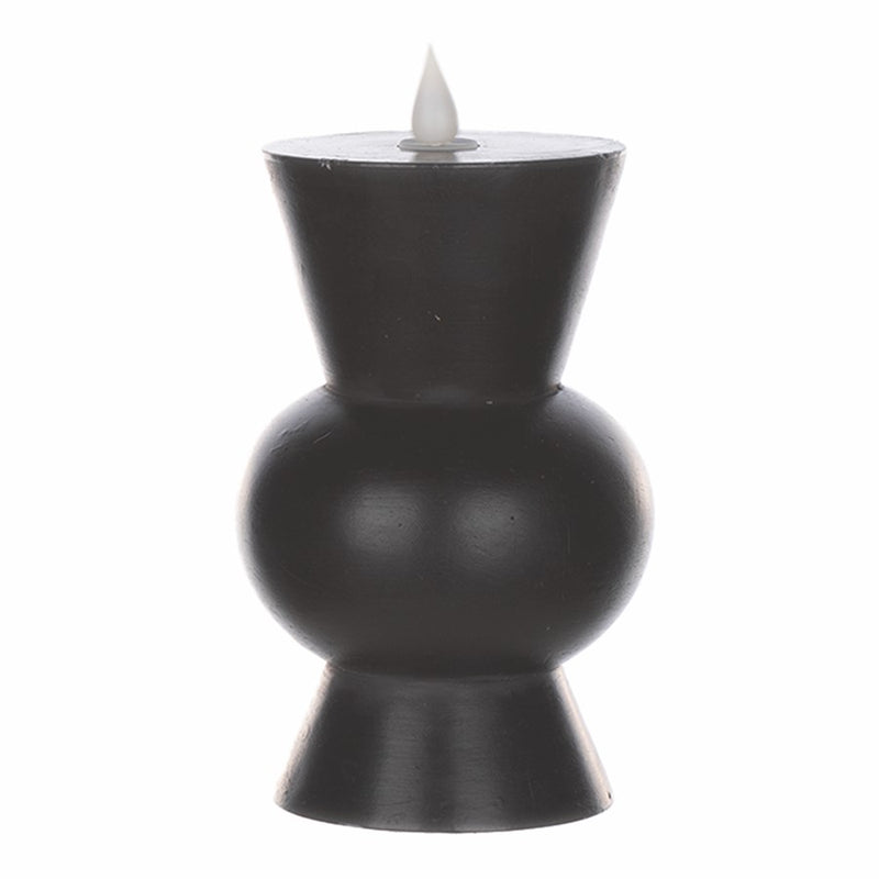 Melrose Simplux Designer 6" LED Candle with Remote, Set of 2, Black - 87684DS