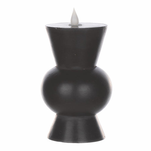 Melrose Simplux Designer 6" LED Candle with Remote, Set of 2, Black - 87684DS