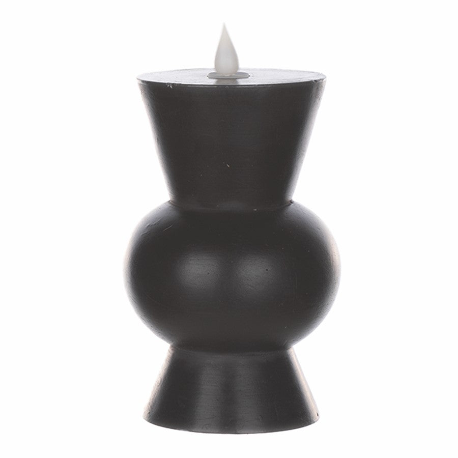 Melrose Simplux Designer 6" LED Candle with Remote, Set of 2, Black - 87684DS