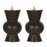 Melrose Simplux Designer 6" LED Candle with Remote, Set of 2, Black