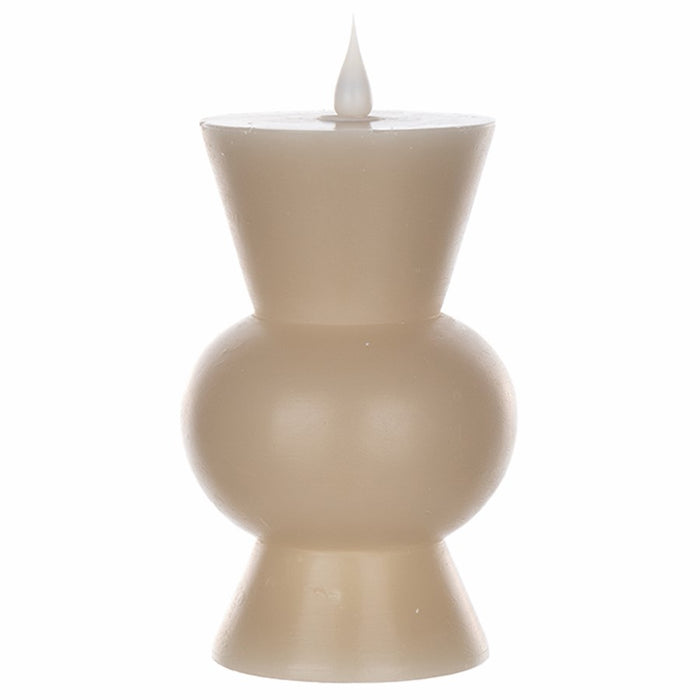 Melrose Simplux Designer 6" LED Candle with Remote, Set of 2, Grey - 87686DS