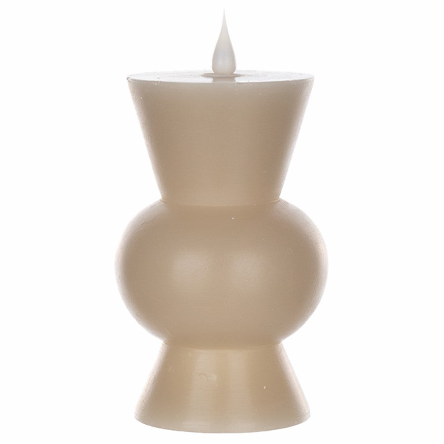 Melrose Simplux Designer 6" LED Candle with Remote, Set of 2, Grey - 87686DS