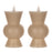 Melrose Simplux Designer 6" LED Candle with Remote, Set of 2, Grey