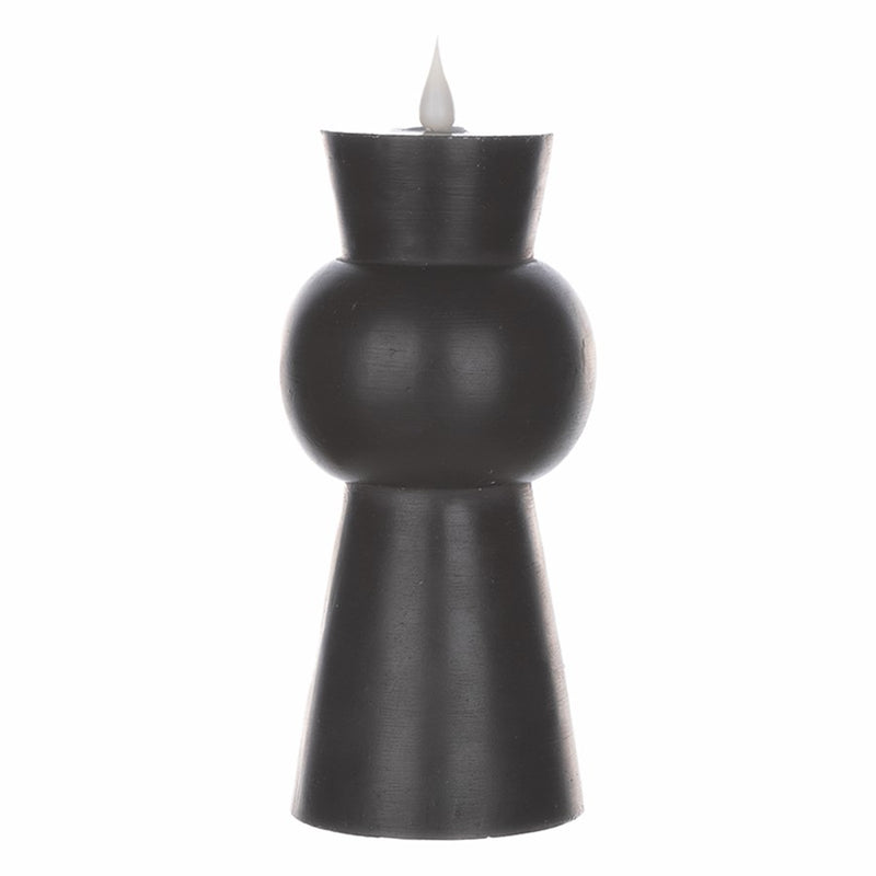 Melrose Simplux Designer 8" LED Candle with Remote, Set of 2, Black - 87687DS