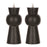 Melrose Simplux Designer 8" LED Candle with Remote, Set of 2, Black